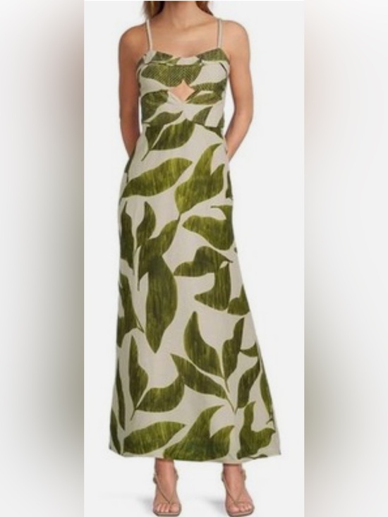 ANTONIO MELANI Dresses & Skirts - Antonio Melani M.G. Style Finley Linen Blend Sweetheart Neck Maxi Dress NWT